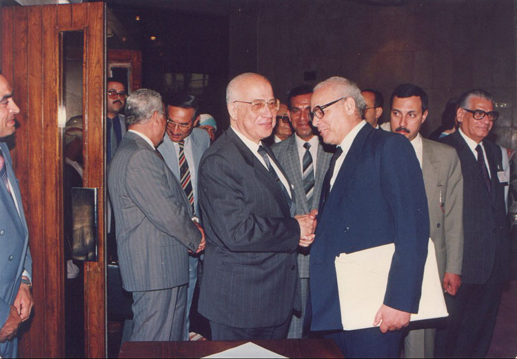 meeting at B A with Dr. Esmat Abd El Megid Secretary general of the Arab league