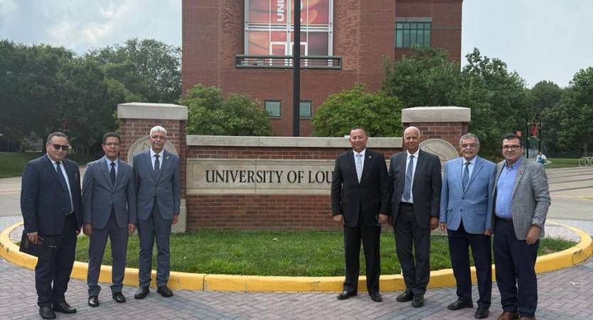 Alexandria University participates in signing an agreement to activate master's programs with the University of Louisville and 12 Egyptian universities