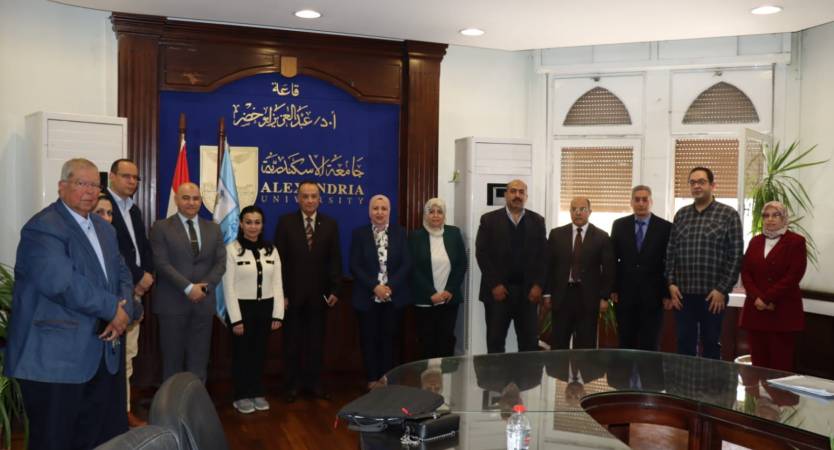 جامعة الإسكندرية تعقد الاجتماع الأول لمكتب نزاهة الأبحاث العلمية