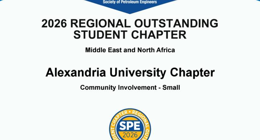 Alexandria University SPE Students Shine Regionally with Community Engagement Award