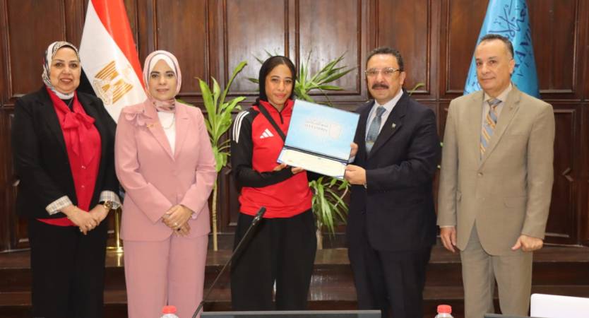 Alexandria University Council Honors Faculty of Sports Sciences Champions for International Achievements