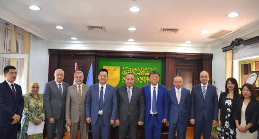 جامعة الإسكندرية تستقبل وفد 