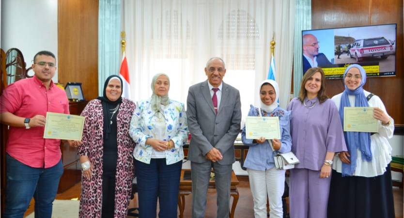 جامعة الإسكندرية تكرم الفائزين بالمركز الثالث فى مسابقة كأس العرب للسموم
