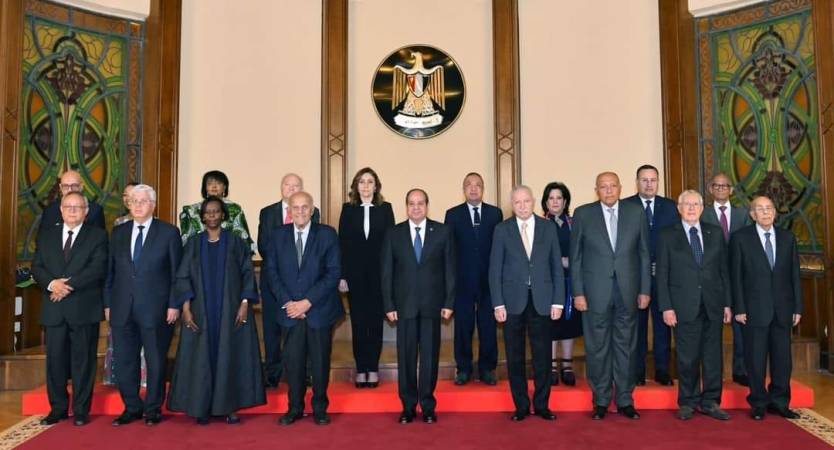 President Abdel Fattah El-Sisi receives the Board of Trustees of Bibliotheca Alexandrina