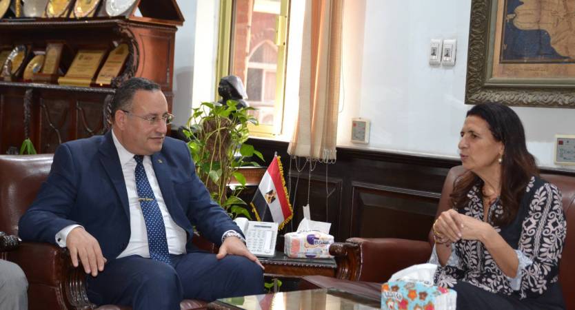Alexandria University Receives Fulbright Commission Delegation in Cairo to Discuss Cooperation
