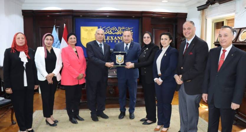 جامعة الإسكندرية تستقبل وفد المجلس القومي للمرأة